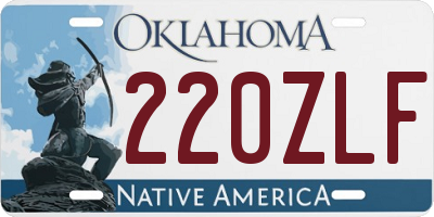 OK license plate 220ZLF