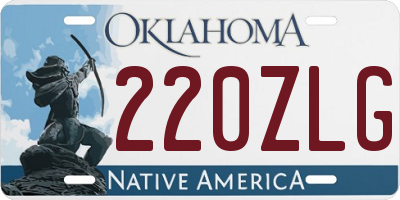 OK license plate 220ZLG