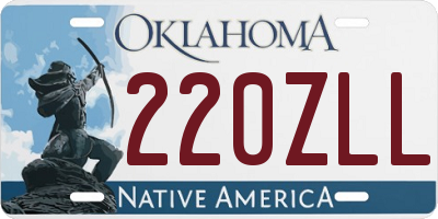 OK license plate 220ZLL