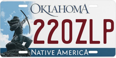 OK license plate 220ZLP