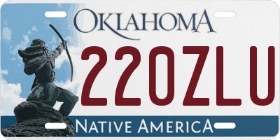 OK license plate 220ZLU