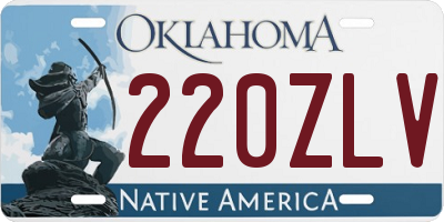OK license plate 220ZLV