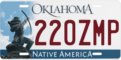 OK license plate 220ZMP