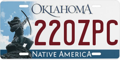 OK license plate 220ZPC
