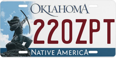 OK license plate 220ZPT