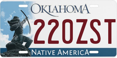 OK license plate 220ZST