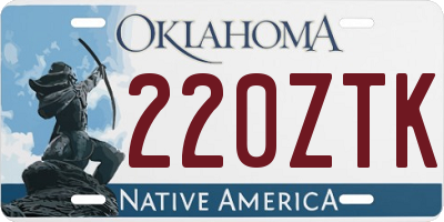 OK license plate 220ZTK