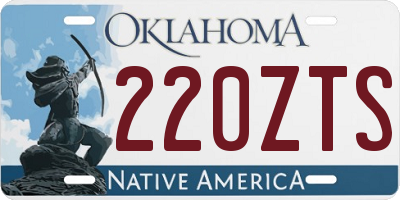 OK license plate 220ZTS