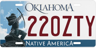 OK license plate 220ZTY