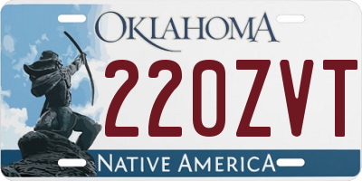OK license plate 220ZVT