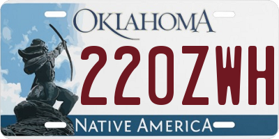 OK license plate 220ZWH