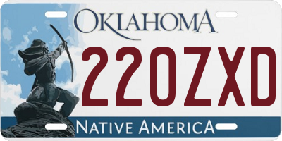 OK license plate 220ZXD