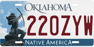 OK license plate 220ZYW