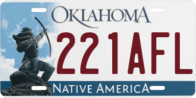 OK license plate 221AFL