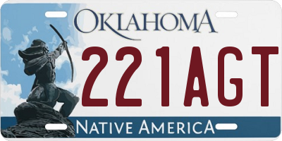 OK license plate 221AGT