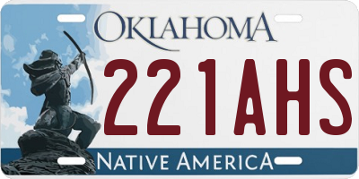 OK license plate 221AHS