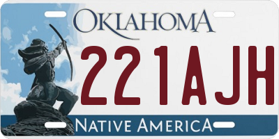 OK license plate 221AJH