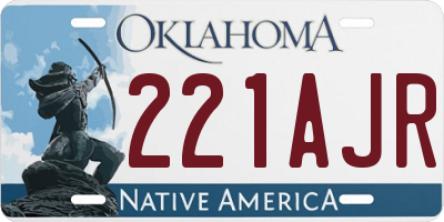 OK license plate 221AJR