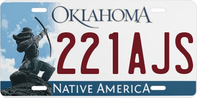 OK license plate 221AJS