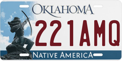 OK license plate 221AMQ