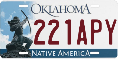 OK license plate 221APY