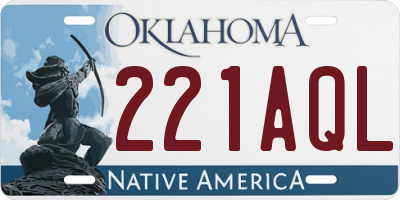 OK license plate 221AQL