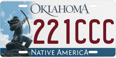 OK license plate 221CCC
