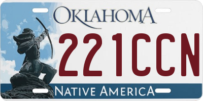 OK license plate 221CCN