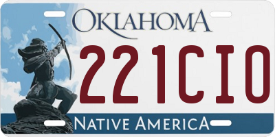 OK license plate 221CIO