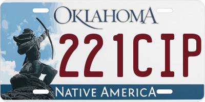 OK license plate 221CIP