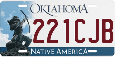OK license plate 221CJB