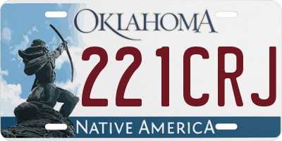 OK license plate 221CRJ