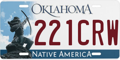 OK license plate 221CRW