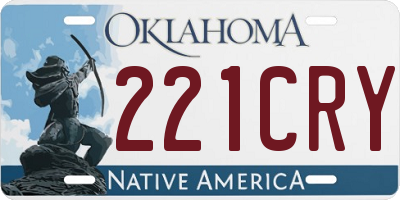 OK license plate 221CRY