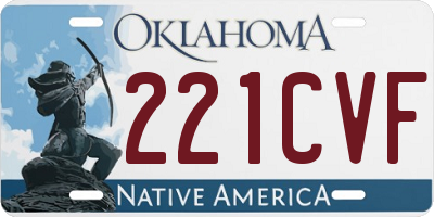 OK license plate 221CVF