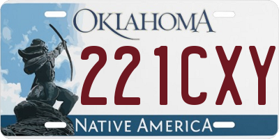 OK license plate 221CXY