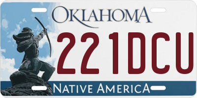 OK license plate 221DCU