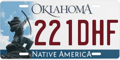 OK license plate 221DHF