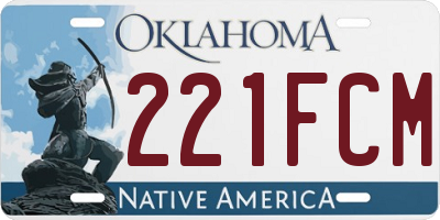 OK license plate 221FCM