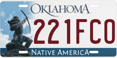 OK license plate 221FCO