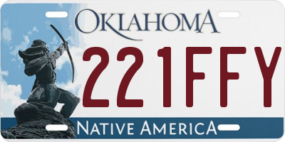OK license plate 221FFY