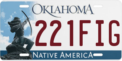 OK license plate 221FIG