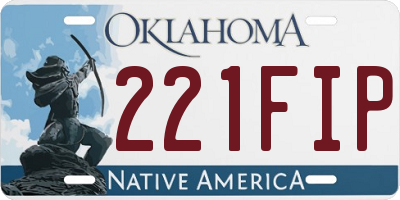 OK license plate 221FIP
