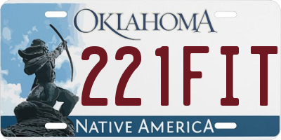 OK license plate 221FIT