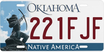 OK license plate 221FJF