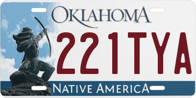 OK license plate 221TYA