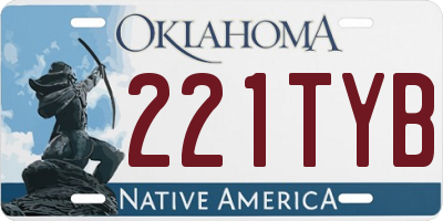 OK license plate 221TYB