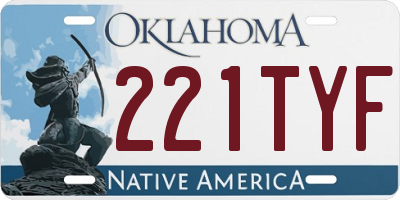 OK license plate 221TYF