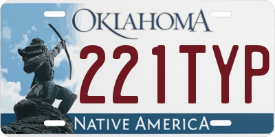 OK license plate 221TYP