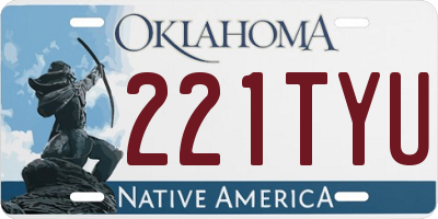 OK license plate 221TYU